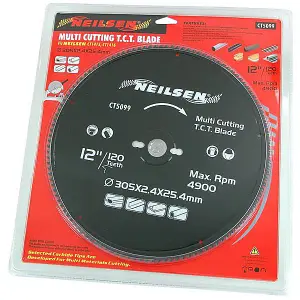 12" Multi Cutting TCT Circular Saw Blade 120 Teeth for CT1415 & CT1416 (Neilsen CT5099)