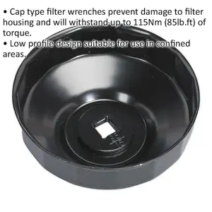 High-Performance 93mm Oil Filter Cap Wrench with Low Profile Design