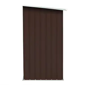 Berkfield Garden Log Storage Shed Galvanised Steel 163x83x154 cm Brown