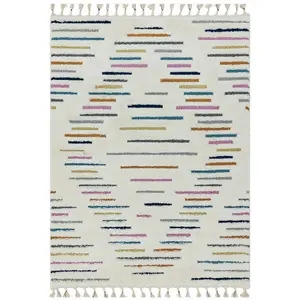 Striped Kilim Modern Moroccan Easy to clean Rug for Dining Room-120cm X 170cm