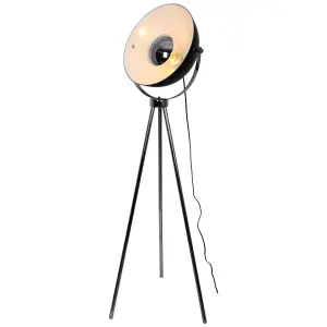 GoodHome Selinda Black Chrome effect Floor light