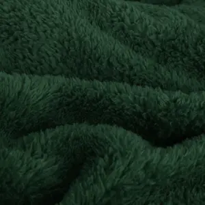 Snug Rug Blanket Luxury Sherpa Fleece Sofa TV Throw Gift Blankets 127x178cm - Racing Green