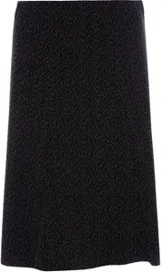 Bonmarche Black Textured Elasticated Skirt, Size: 28