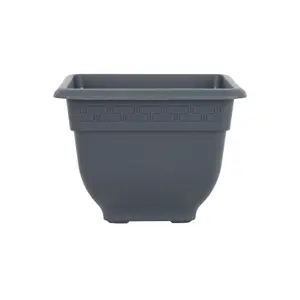 Wham Pack 4 Bell Pot 37cm Square Plastic Planter Slate