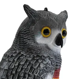 Pisces Owl Decoy Realistic Looking Pest Deterrent for Ponds and Gardens