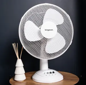 30cm Indoor Oscillating Electric Cooling Table Desk Fan in White