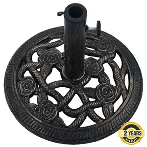 Kaneohe Cast Iron Free Standing Umbrella Base Brown