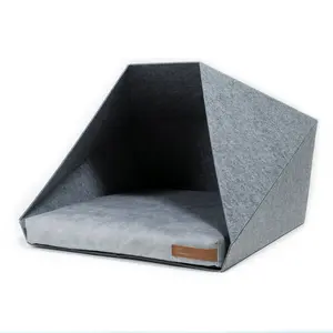 Polyester Pet Bed Light Grey/Grey