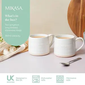 Mikasa Farmhouse Love Set of 2 380ml Mugs