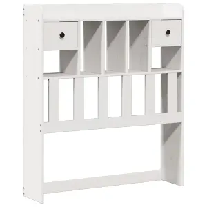 Berkfield Bookcase Bed without Mattress White 90x190 cm Single Solid Wood Pine