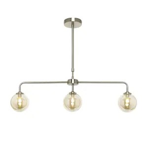 Inlight Agile Satin Champagne Nickel effect LED Pendant ceiling light, (Dia)800mm