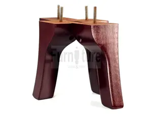 4 Mahogany Solid Wood Furniture Legs Settee Feet 180mm High Sofa Chair Bed M8 SOF3208