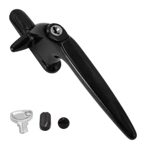 Yale Sparta Cockspur Window Handle - Black, Right, 9mm