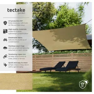 Shade Sail - rectangular with UV protection 50+, water-repellent - 360 x 360 cm