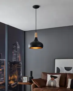 EGLO SABINAR Black Steel Pendant Light