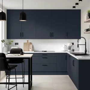 Ethos Matt indigo Standard Clad on base panel (H)934mm (W)640mm