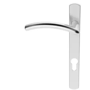 Multi-Point Locking Door Handle EURO PROFILE Slim Arched Satin Chrome LEFT HAND