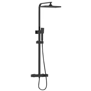 Bristan Noctis Matt Black Rear fed Thermostatic Mixer Multi head shower