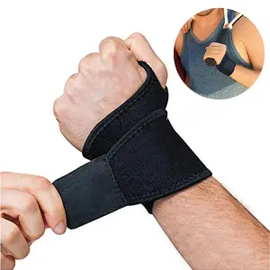 KAV Power Weight Lifting Wrist Wraps - Neoprene Gym Training Straps for Wrist Support  2 Pack