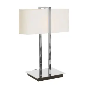 Interiors by Premier Lilian Chrome Finish Table Lamp