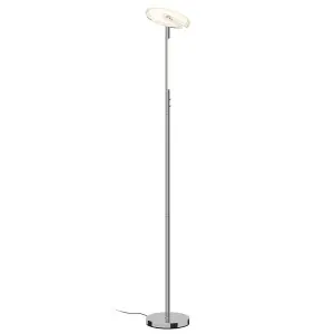 Luminosa Siro Dimmable LED Floor Lamp 18W+4W Nickel