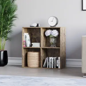 Vida Designs Durham 2x2 Cube Storage Unit, Dark Wood