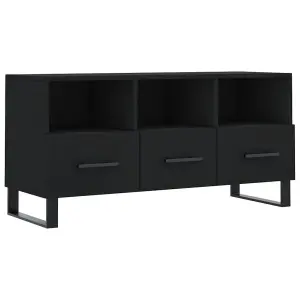 Berkfield TV Cabinet Black 102x36x50 cm Engineered Wood