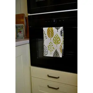 Alexys Cotton Jacquard Kitchen Towel (Set of 4) Ochre Yellow