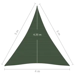 Berkfield Sunshade Sail 160 g/m2 Dark Green 4x5x5 m HDPE