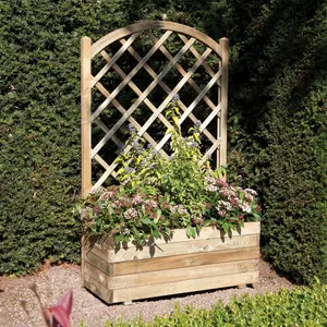 Rowlinson Rectangular Planter with Lattice