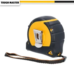 TOUGH MASTER Metal Tape Measure 8m long with Class II Accuracy Magnetised Rust-Proof Hook - Pack of 2