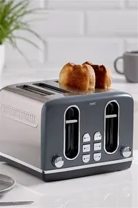 Next Dark Grey Electric 4 Slice Toaster - Dark Grey