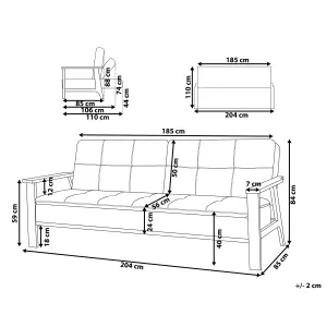 Beliani Retro Sofa Bed TJORN Beige