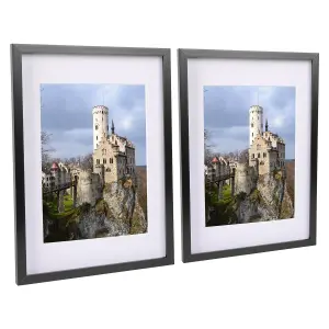 Nicola Spring Photo Frame with A4 White Mount - A3 (12" x 17") - Pack of 2