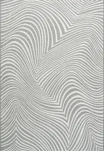 White Abstract Outdoor Rug, Abstract Stain-Resistant Rug For Patio, Garden, Deck, 5mm Modern Outdoor Rug-200cm X 290cm