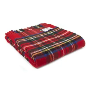 Tweedmill Tartan PNW Royal Stewart Blanket/Throw Multi 150cm x 183cm 100% New Wool Made in the UK