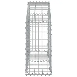 Berkfield Arched Gabion Basket 100x30x60/80 cm Galvanised Iron