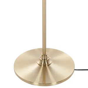 Metal Floor Lamp Brass and White TORYSA