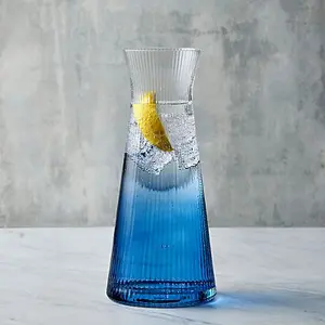 Anton Studios Empire Water Carafe Blue