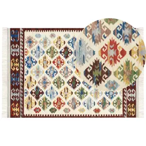 Wool Kilim Area Rug 160 x 230 cm Multicolour AKNALICH