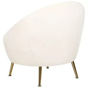 Armchair LANGA Velvet Off-White