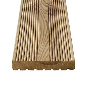 Premium Green Softwood Deck board (L)2.4m (W)144mm (T)27.5mm, Pack of 5