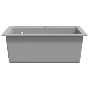 Berkfield Granite Kitchen Sink Single Basin Grey