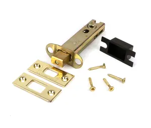 From The Anvil Polished Brass 4" Heavy Duty Tubular Deadbolt