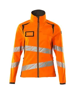 Mascot Accelerate Safe Ladies Fit Softshell Jacket (Hi-Vis Orange/Dark Anthracite)  (XXX Large)