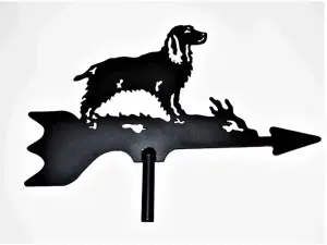 Mini Springer Spaniel Weathervane - Steel - L38 x W38 x H48.5 cm - Black