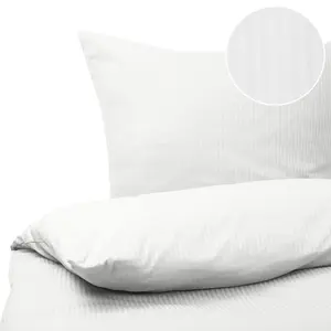 Duvet Cover Set AVONDALE 200 x 220 cm Cotton Sateen White