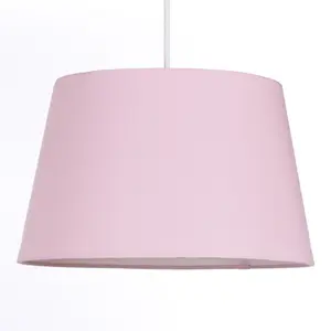 Pale Pink Tapered Drum Shade for Ceiling and Table Lamp 14 Inch Shade