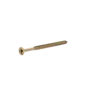 Diall Yellow-passivated Carbon steel Decking Screw (Dia)5mm (L)80mm, Pack of 500