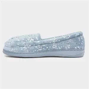 The Slipper Company Leah Womens Blue Star Moccasin - Size 8 - Womens Slippers Moccasin